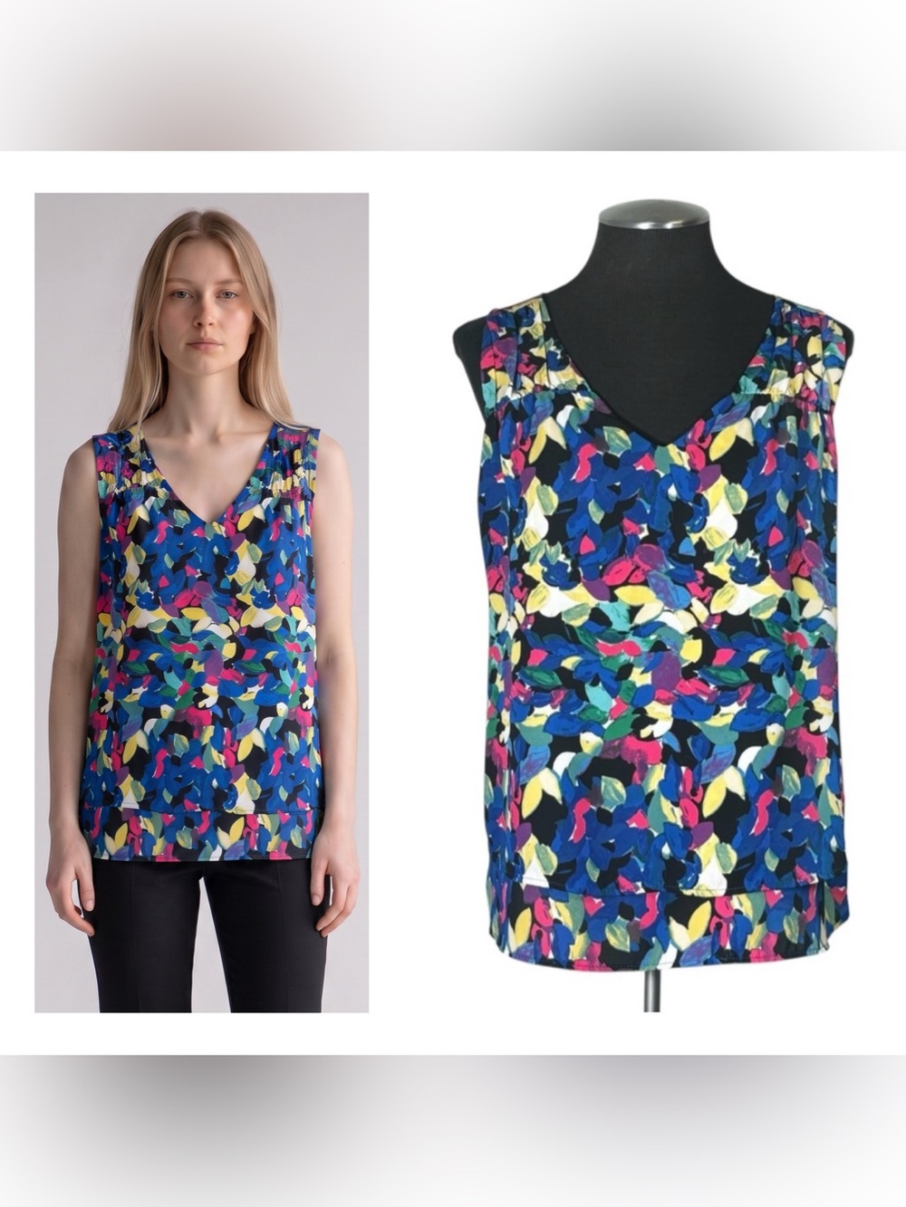 Zac & Rachel – Multicolor Sleeveless V-Neck Top – Nordstrom – Medium